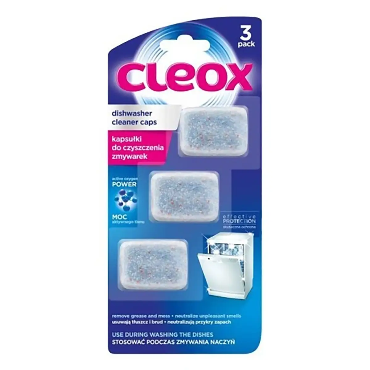 Kapsułki do czyszczenia zmywarki CLEOX 3szt
