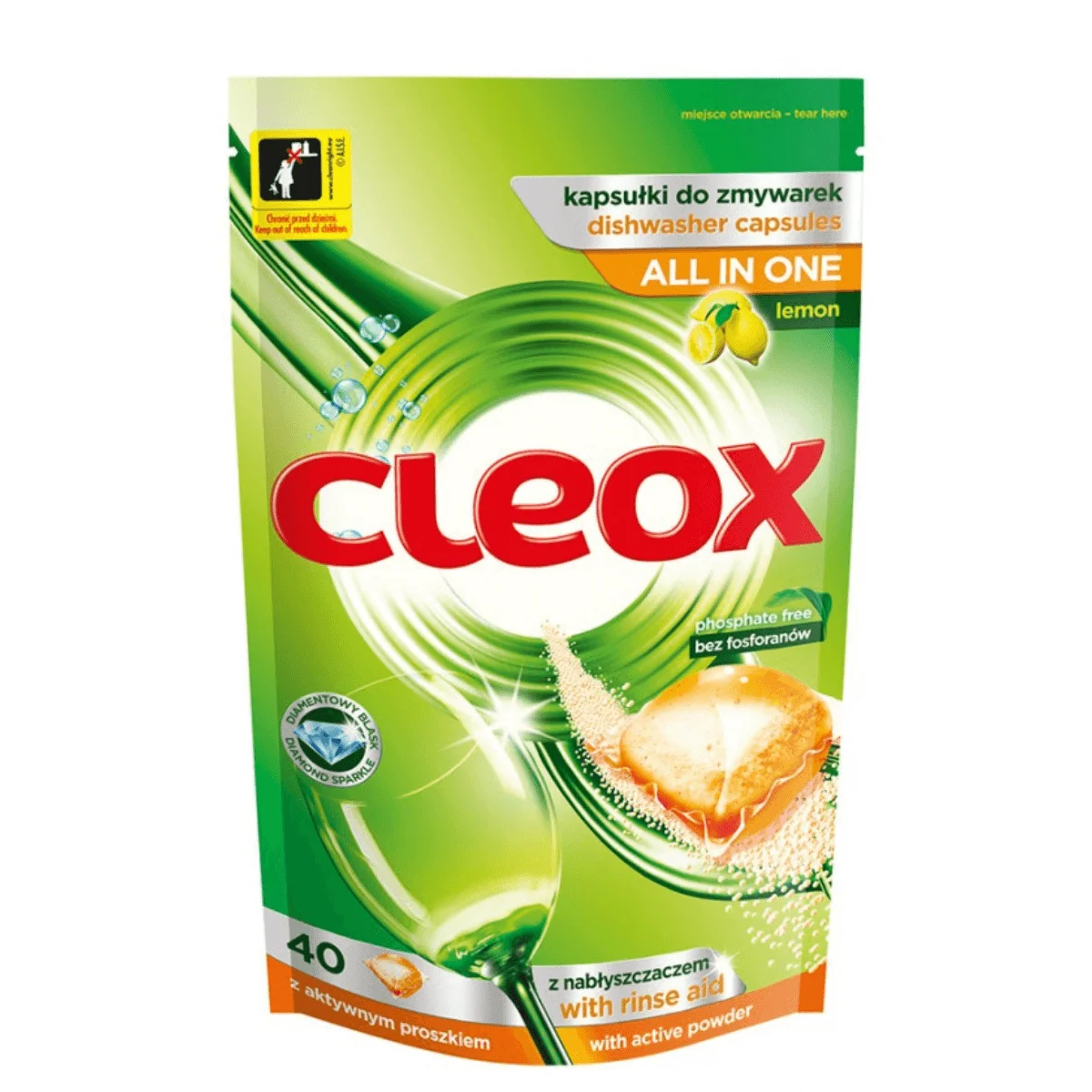 CLEOX- Kapsułki Proszkowe Do Zmywarki 40szt